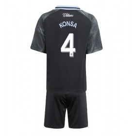 Dětské fotbalový komplet Aston Villa Ezri Konsa #4 Venkovní košile 2025-26 Krátkým Rukávem